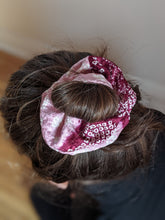 Load image into Gallery viewer, Shibori Silk Scrunchie - pink mix