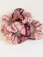 Load image into Gallery viewer, Shibori Silk Scrunchie - pink mix