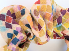 Load image into Gallery viewer, close up of colourful scrunchie