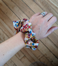 Load image into Gallery viewer, colourful scrunchie on wrist