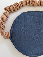 Load image into Gallery viewer, close up on the navy eye mask