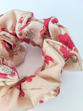 Load image into Gallery viewer, plum blossom scrunchie close up