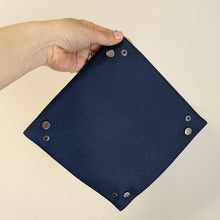 Load image into Gallery viewer, Navy valet tray held by hand
