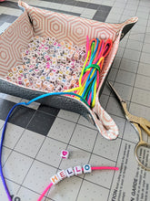 Load image into Gallery viewer, Fabric Valet Tray (orange hexagon)