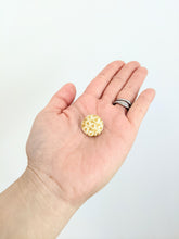 Load image into Gallery viewer, Shibori Button Earring - golden yellow