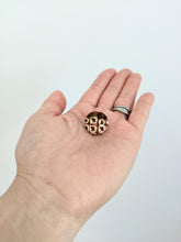 Load image into Gallery viewer, Shibori Button Earring - brown