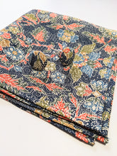 Load image into Gallery viewer, Cufflinks and Pocket Square - Navy floral