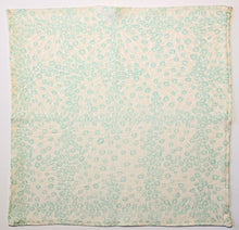 Load image into Gallery viewer, Cufflinks and Pocket Square - White with turquoise flowers