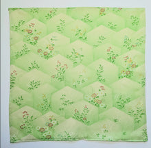 Load image into Gallery viewer, Cufflinks and Pocket Square - Green Floral