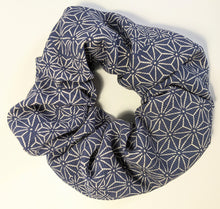 Load image into Gallery viewer, Asanoha Summer Silk Scrunchie