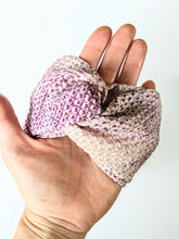 Load image into Gallery viewer, Silk Turban Headband - Shibori purple mix