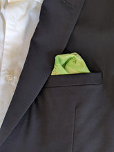 Load image into Gallery viewer, Cufflinks and Pocket Square - Green Floral