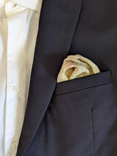 Load image into Gallery viewer, Cufflinks and Pocket Square - Creamy White with Colourful Sansha