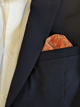 Load image into Gallery viewer, Cufflinks and Pocket Square - Pink Orange Bamboo