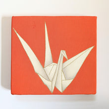 Load image into Gallery viewer, Orange crane wall art