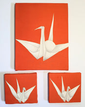 Load image into Gallery viewer, Orange crane wall art