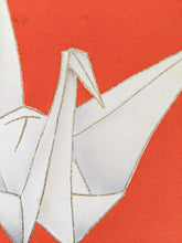 Load image into Gallery viewer, Orange crane wall art