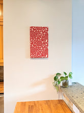 Load image into Gallery viewer, Red and white floral sarasa obi wall art