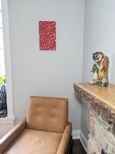 Load image into Gallery viewer, Red and white floral sarasa obi wall art