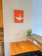 Load image into Gallery viewer, Orange crane wall art