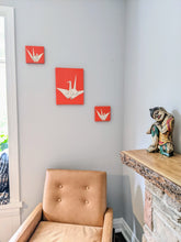 Load image into Gallery viewer, Orange crane wall art