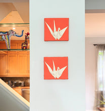 Load image into Gallery viewer, Orange crane wall art