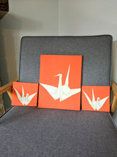 Load image into Gallery viewer, Orange crane wall art