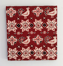 Load image into Gallery viewer, Peacock and flower sarasa obi wall art