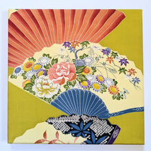 Load image into Gallery viewer, Colourful Japanese fans wall art