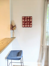 Load image into Gallery viewer, Peacock and flower sarasa obi wall art