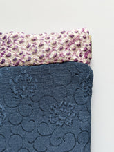 Load image into Gallery viewer, Navy woven floral glasses case