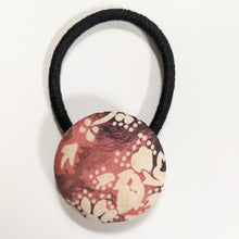 Load image into Gallery viewer, Silk Covered Button hair tie (Flower 5 variations)