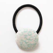 Load image into Gallery viewer, Silk Covered Button hair tie (Flower 6 variations)