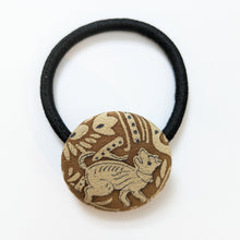 Load image into Gallery viewer, Silk Covered Button hair tie (Fun Patterns 4 variations)