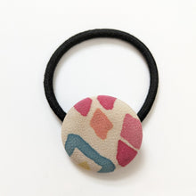 Load image into Gallery viewer, Silk Covered Button hair tie (Fun Patterns 4 variations)