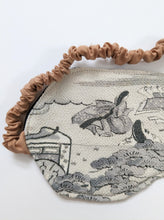Load image into Gallery viewer, Silk Kimono Sleep Eye Mask - Heian period court scenery