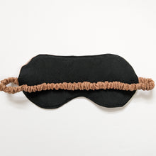 Load image into Gallery viewer, Silk Kimono Sleep Eye Mask - Pink leaves