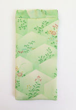 Load image into Gallery viewer, Green floral glasses case