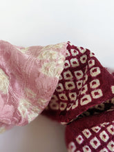 Load image into Gallery viewer, Shibori Silk Scrunchie - pink mix
