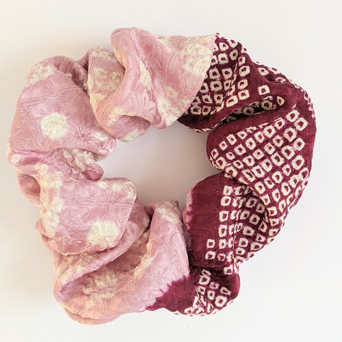 light and dark pink scrunchie