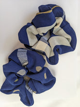 Load image into Gallery viewer, two blue scrunchies
