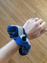 Load image into Gallery viewer, blue scrunchie on wrist
