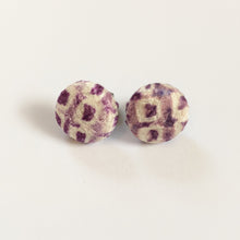 Load image into Gallery viewer, round purple stud earring
