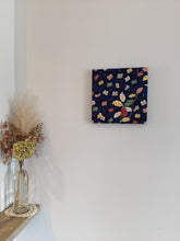 Load image into Gallery viewer, Floral dark blue wall art
