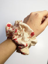 Load image into Gallery viewer, plum blossom scrunchie on wrist
