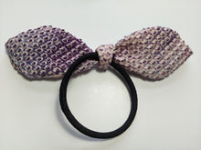 Load image into Gallery viewer, purple bow hair tie
