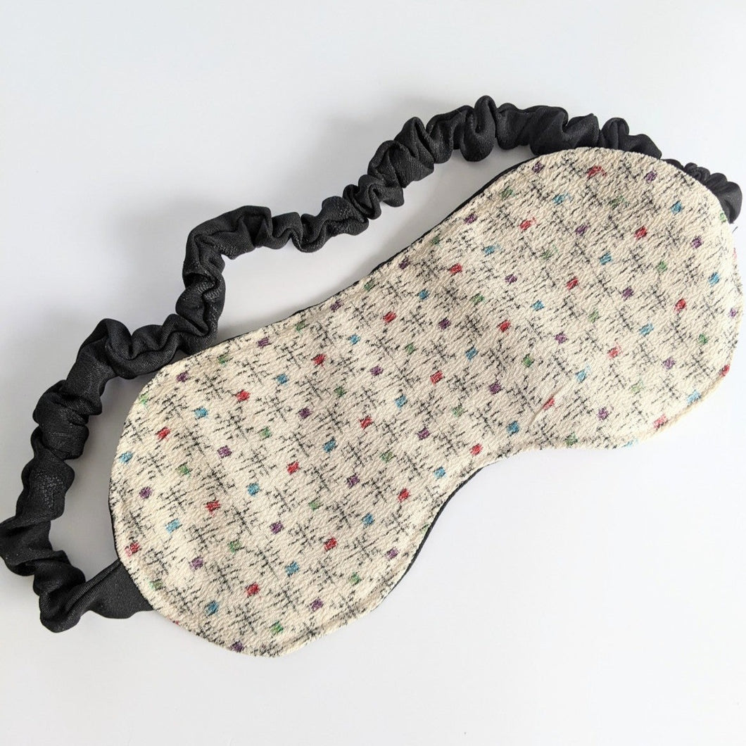 white eye mask with black band