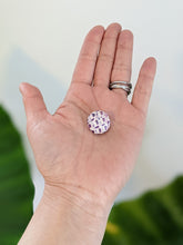 Load image into Gallery viewer, Shibori Button Earring - purple mix
