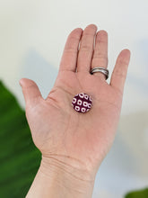 Load image into Gallery viewer, Shibori Button Earring - wine berry
