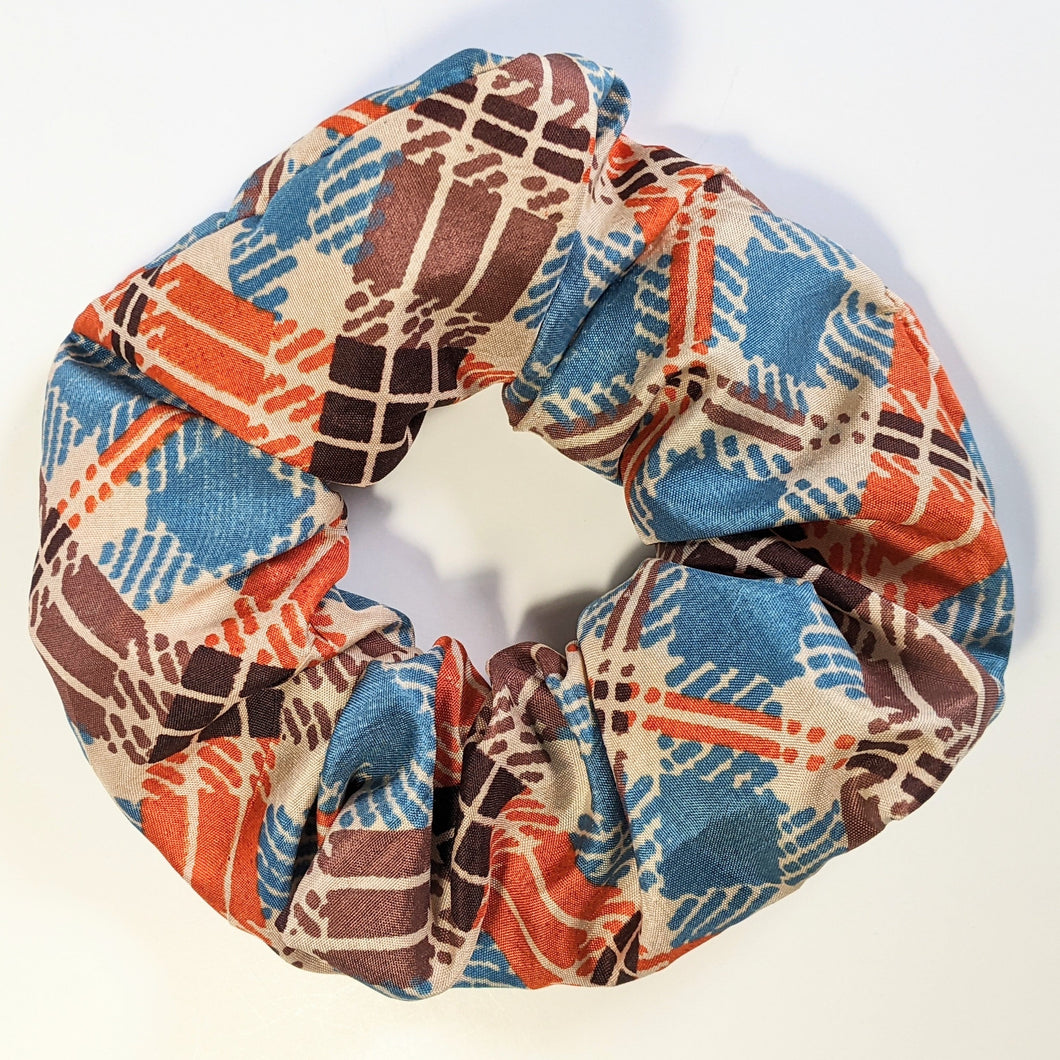 Plaid Silk Scrunchie